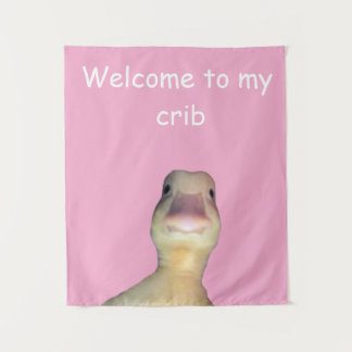 Tapete De Parede Pato Meme Divertido: Bem-vindo ao Meu Quarto Pato