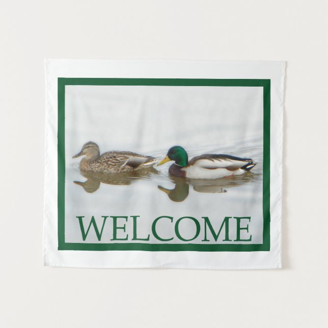 Tapete De Parede Patos-reais - Bem-vindo (Frente (Horizontal))
