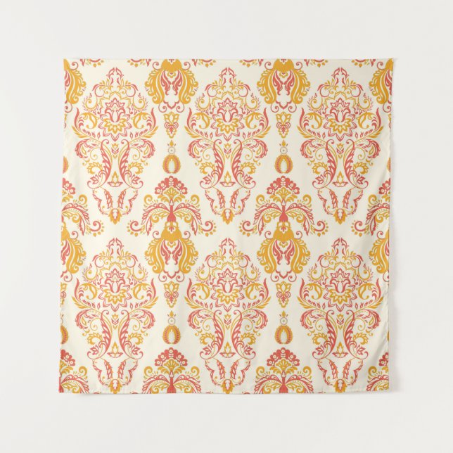 Tapete De Parede Patten floral de safena. Clássico Barroco (Frente)