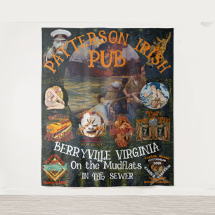 TAPETE DE PAREDE PATTERSON IRISH PUB BERRYVILLE VIRGINIA VA