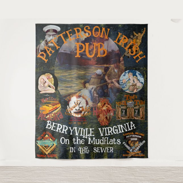 TAPETE DE PAREDE PATTERSON IRISH PUB BERRYVILLE VIRGINIA VA (Frente)