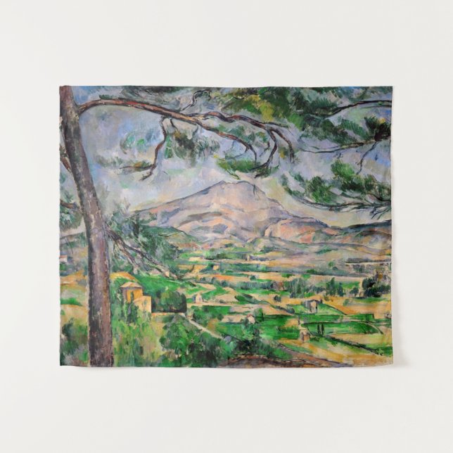 Tapete De Parede Paul Cezanne - Mont Sainte-Victoire e pinheiro Gra (Frente (Horizontal))