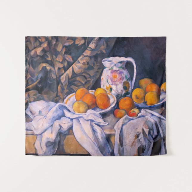 Tapete De Parede Paul Cezanne - Natureza Morta com uma Cortina (Frente (Horizontal))