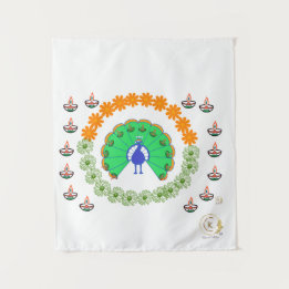 Tapete De Parede Pavão - Pavão Tricolor Indiano