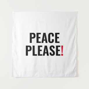 Tapete De Parede Paz, por favor, texto branco vermelho-preto para p