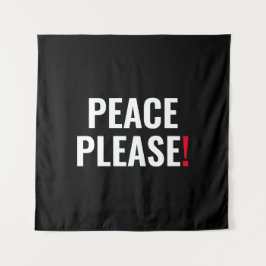 Tapete De Parede Paz, por favor, texto vermelho-branco preto contra