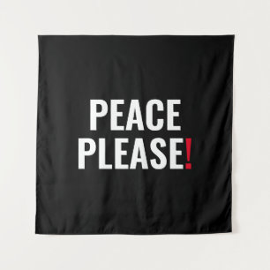 Tapete De Parede Paz, por favor, texto vermelho-branco preto contra