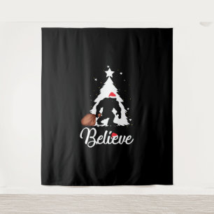 Tapete De Parede Pé Grande Acredite na Camisa de Natal