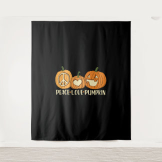 Tapete De Parede Peace Love Pumpkin Halloween