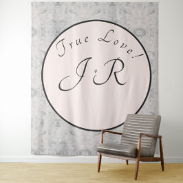 Tapete De Parede Peach & Cinza Casamento Marmoreado