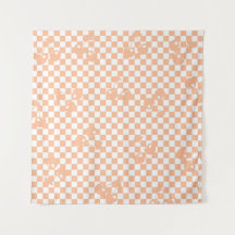 Peach Fuzz Cherry Gingham Patterno