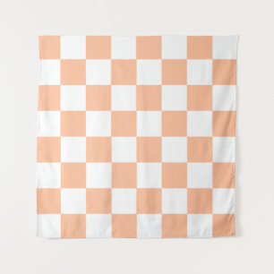 Tapete De Parede Peach Fuzz Verificado Padrão Gingham