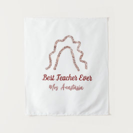 Tapete De Parede Peach marron glitter rainbow teacher appreciation 