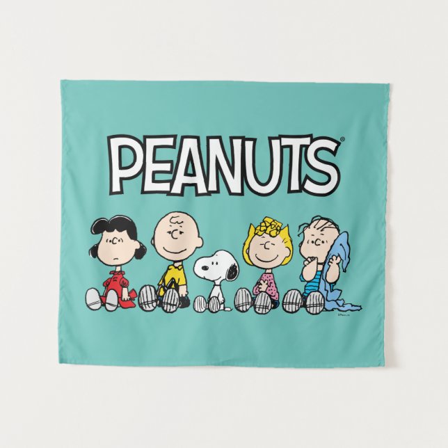 Tapete De Parede Peanuts Gang Sentado Junto (Frente (Horizontal))