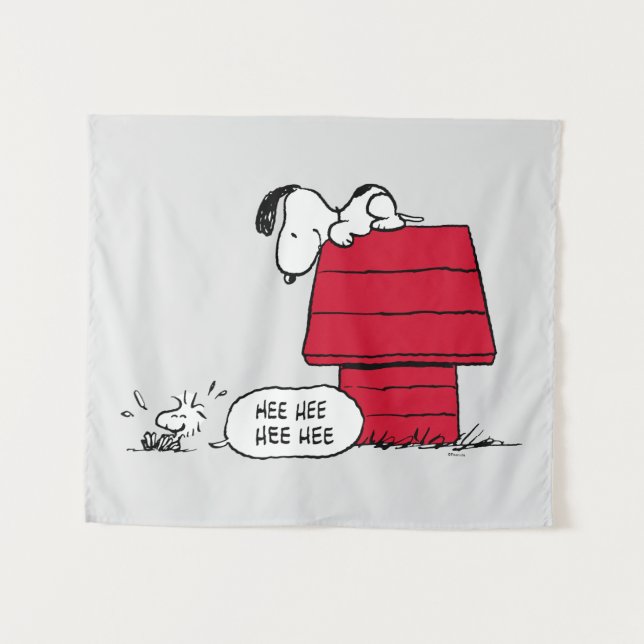 Tapete De Parede PEANUTS | Padrão vermelho e preto (Frente (Horizontal))