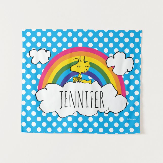 Tapete De Parede Peanuts Personalizados | Adicione seu nome (Frente (Horizontal))