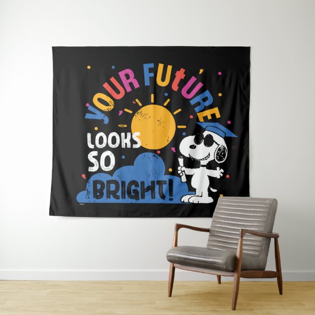 Tapete De Parede Peanuts Snoopy Your Future Looks So Bright (In Situ (Horizontal))