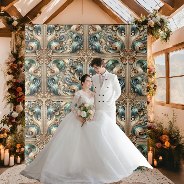 Tapete De Parede Pearl Coast Elegance Formal Backdrop (Criador carregado)