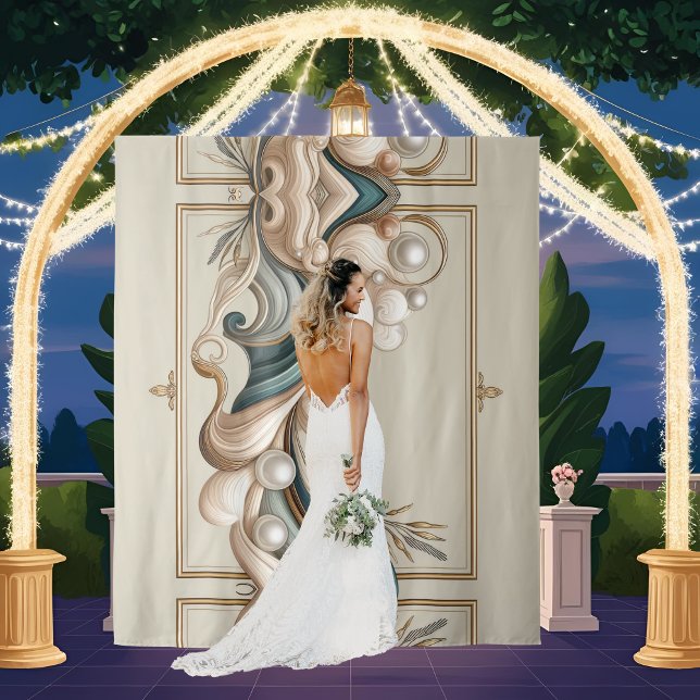 Tapete De Parede Pearl Coast Elegance Minimalist Backdrop (Criador carregado)