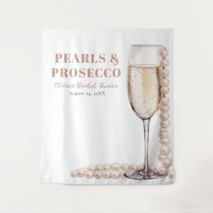 Tapete De Parede Pearls and Prosecco Chá de panela Photo Backdrop