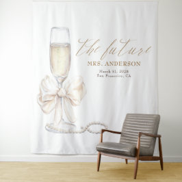 Tapete De Parede Pearls & Prosecco Mrs Photo Prop Backdrop