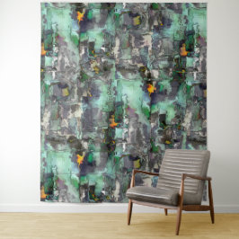 Tapete De Parede Pedra falsa colorida predominou verde-menta em cin