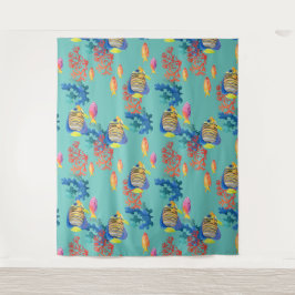 Tapete De Parede Peixes Tropicais e Corais