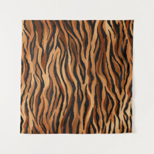 Tapete De Parede Pele de tigre: padrão sem costura desenhado à mão.