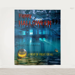 Tapete De Parede Penso no fôlego do Halloween da Casa Assombrada