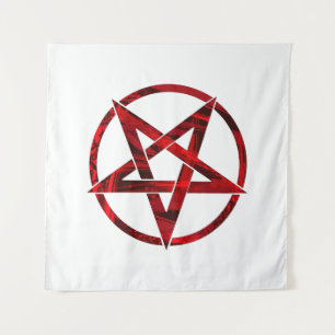 Tapete De Parede Pentagrama do diabo vermelho