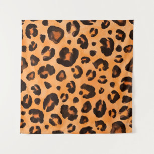 Tapete De Parede Pente-leopardo amarelo-alaranjado sem costura