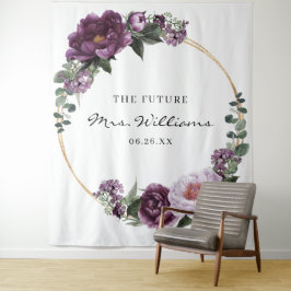 Tapete De Parede Peônias Roxas Fundo Romântico Floral Para Casament