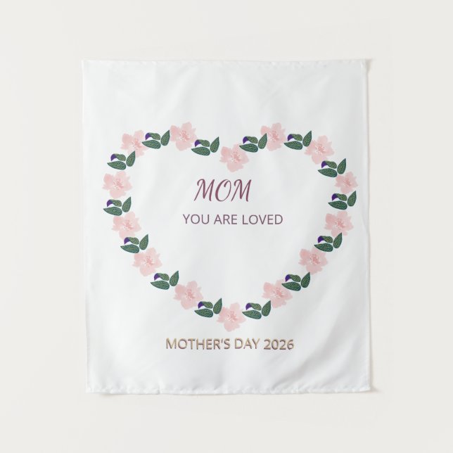 Tapete De Parede Peony Heart Honor for Mom (Frente)