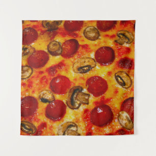 Tapete De Parede Pepperoni e Mushroom Pizza