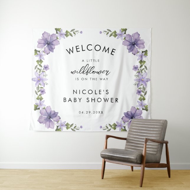 Tapete De Parede Pequena Flor Silvestre Está a Caminho Chuvada de B (In Situ (Horizontal))