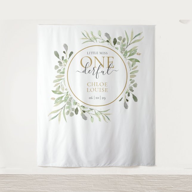 Tapete De Parede Pequena Senhorita ENCAntadora Primeiro Aniversário (Frente)