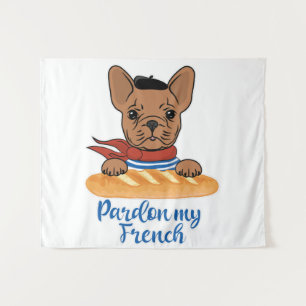 Tapete De Parede Perdão Meu Francês - Engraçado Buldogue Francês