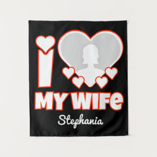 Tapete De Parede Personalizado Amo Minha Esposa - Adicionar Nome e 