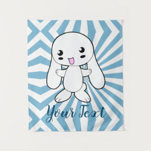 Tapete De Parede Personalizado de Hug do Coelhinho de Kawaii