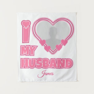 Tapete De Parede Personalizado Eu Amo Meu Marido - Adicionar Fotogr