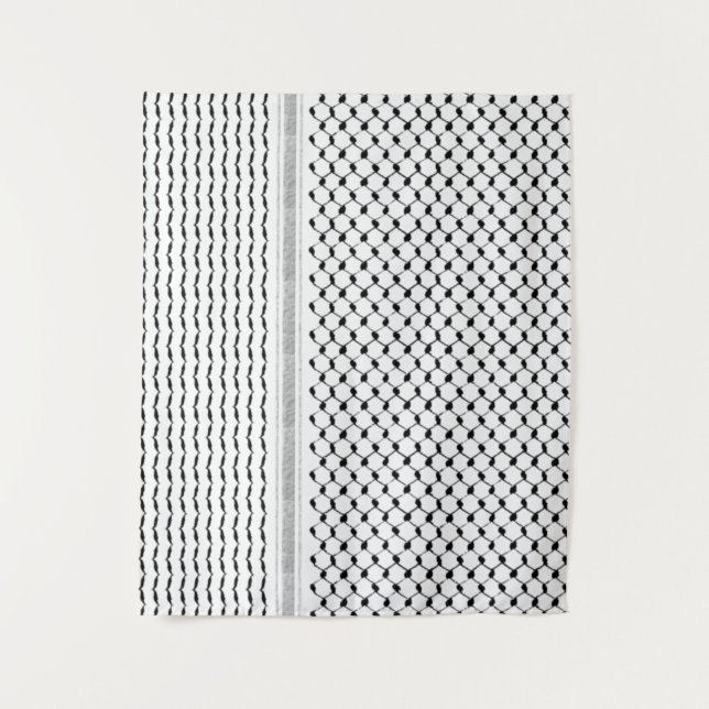 Tapete De Parede Personalizado Palestiniano Kufiya Concebido (Frente)