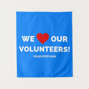 Tapete De Parede Personalizável Adoramos Nossos Voluntários