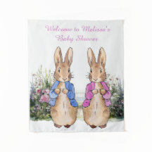 Personalize Peter e Flopsy Chuveiro de bebê Pequen