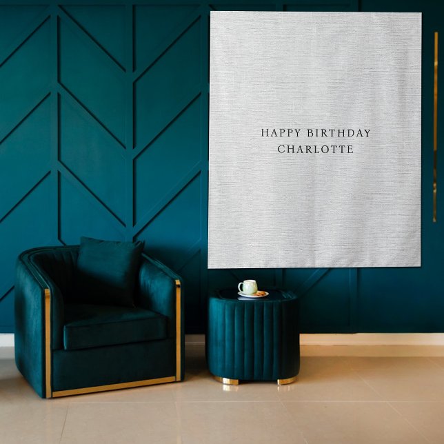 Tapete De Parede Personalized Birthday Name Flag Fabric Banner (Personalized Birthday Name Flag Fabric Banner Tapestry)