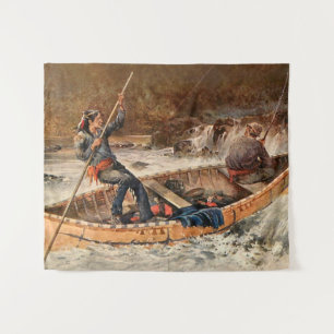 Tapete De Parede “Pescando Trutas” Arte Ocidental por Frank Feller