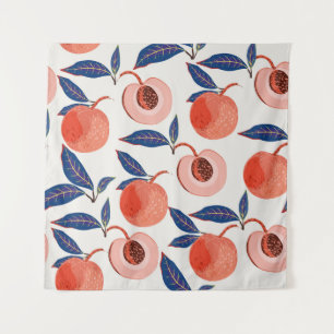 Tapete De Parede Pêssego Apricot Deixa Creme Em Segundo Plano