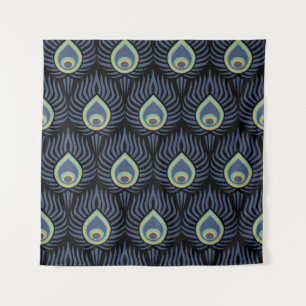 Tapete De Parede Peste Pavão: Padrão Elegante.