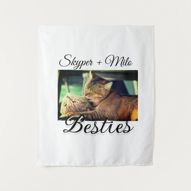 Tapete De Parede Pet Frities adiciona nome e foto animal amor (Frente)