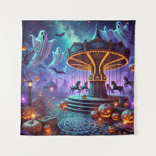 Tapete De Parede Phantom Carousel Halloween (Frente)