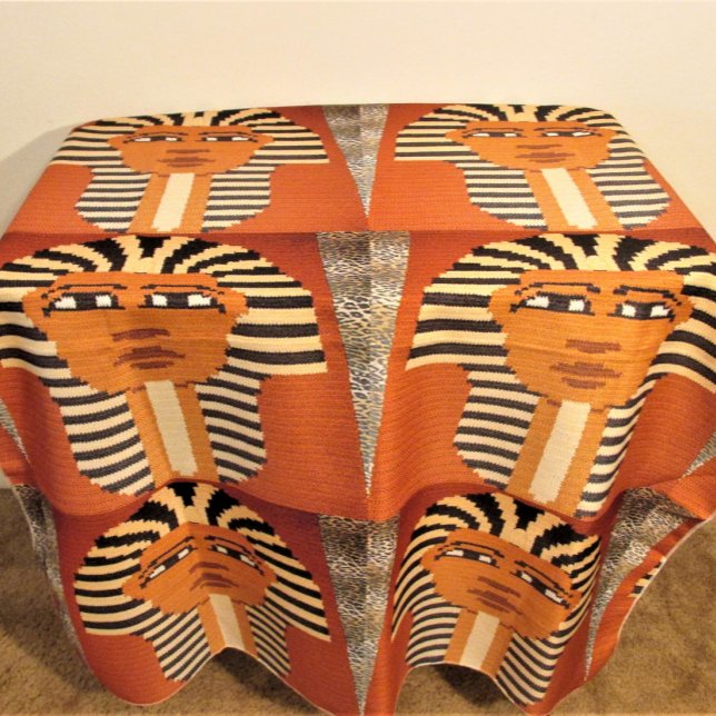 Tapete De Parede Pharaoh Kings Black Brown Artisan Crochet Impressã (Criador carregado)